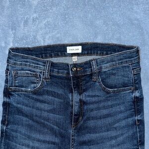 Dark Blue Flare Denim Jeans